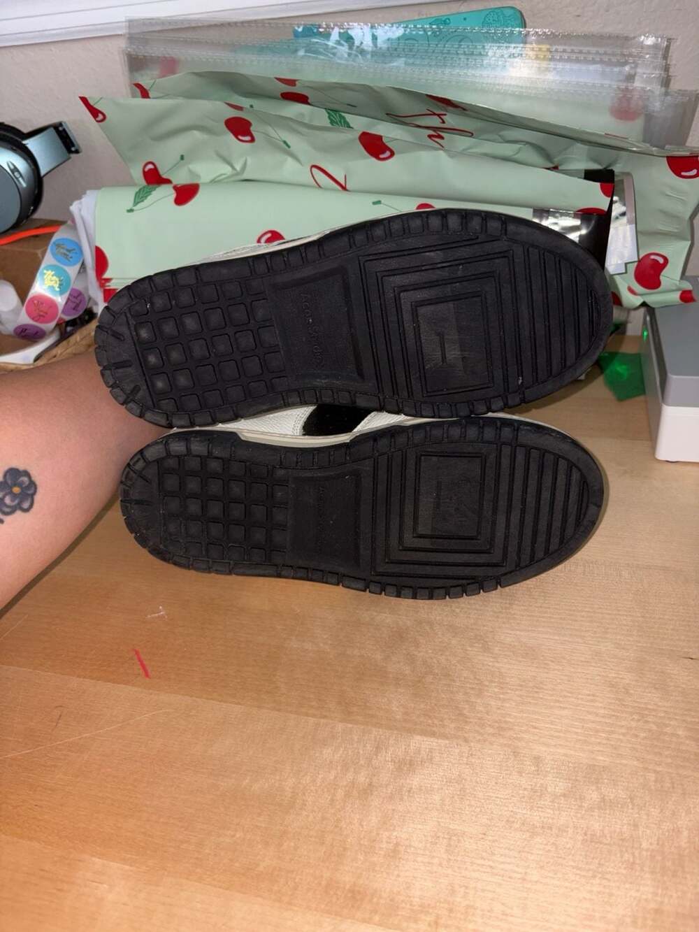 Acne Studios 08STHLM Low White Black Sneakers - Picture 13 of 14